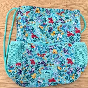Disney Little Mermaid by Vera Bradley Deluxe Drawstring Backsack